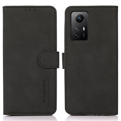 KHAZNEH Phone Case for Xiaomi Redmi Note 12S 4G Textured PU Leather Flip Wallet Stand Cover
