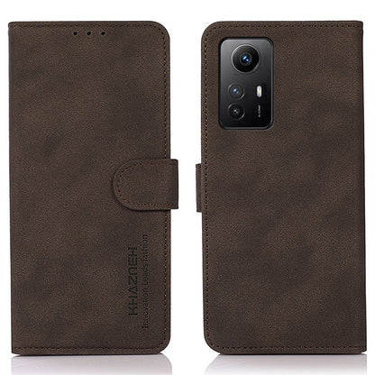 KHAZNEH Phone Case for Xiaomi Redmi Note 12S 4G Textured PU Leather Flip Wallet Stand Cover