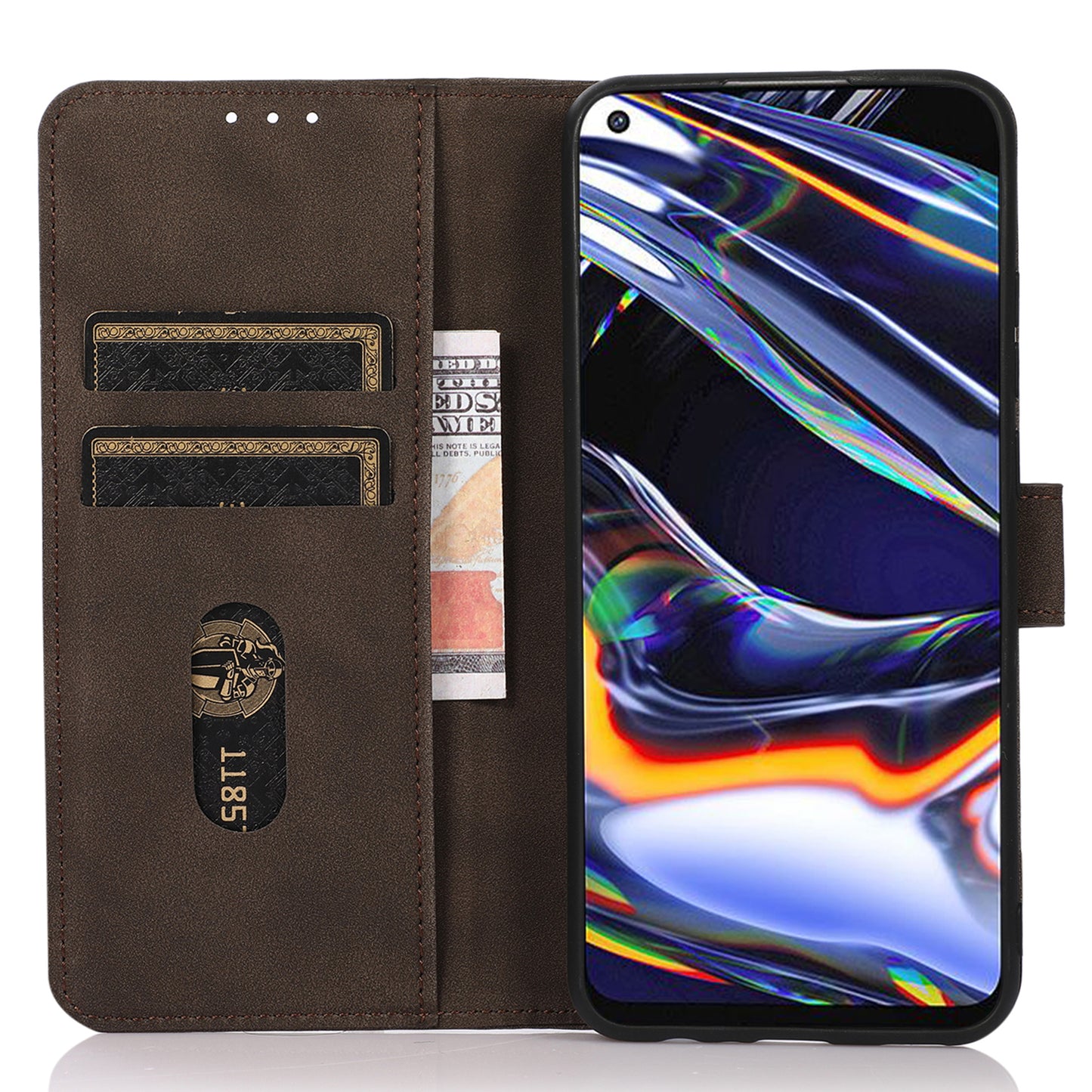 KHAZNEH Phone Case for Xiaomi Redmi Note 12S 4G Textured PU Leather Flip Wallet Stand Cover