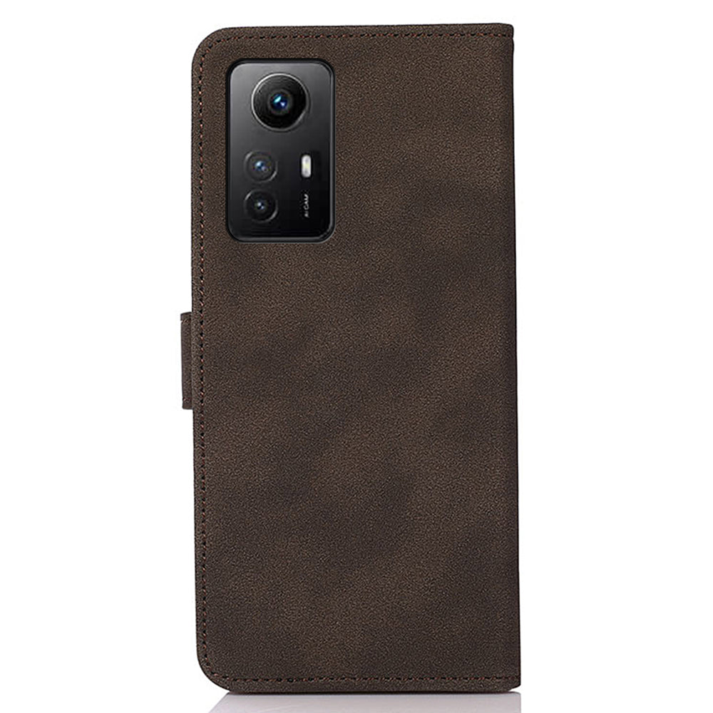 KHAZNEH Phone Case for Xiaomi Redmi Note 12S 4G Textured PU Leather Flip Wallet Stand Cover