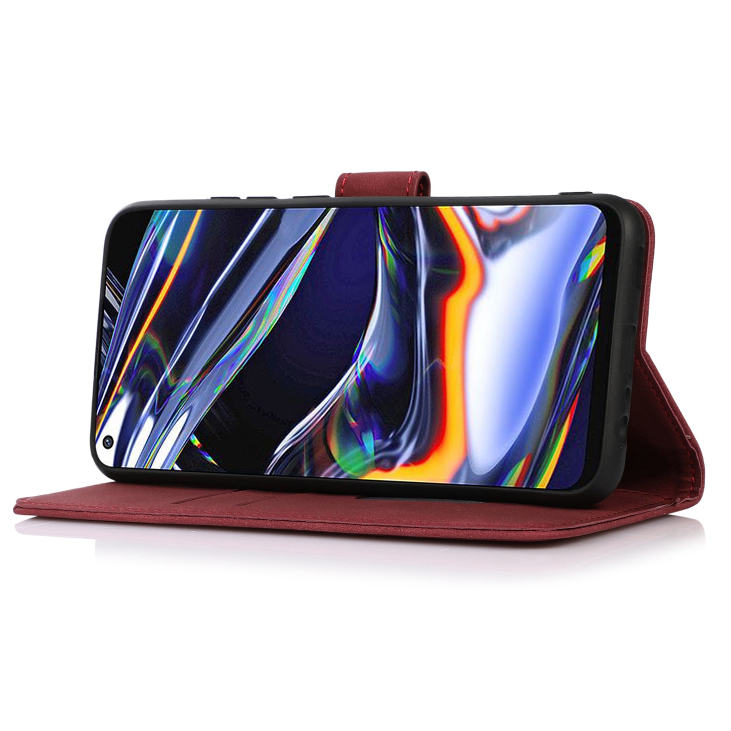 KHAZNEH Phone Case for Xiaomi Redmi Note 12S 4G Textured PU Leather Flip Wallet Stand Cover