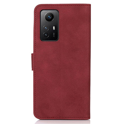 KHAZNEH Phone Case for Xiaomi Redmi Note 12S 4G Textured PU Leather Flip Wallet Stand Cover