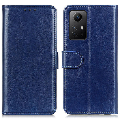 Flip Wallet Case for Xiaomi Redmi Note 12S 4G Crazy Horse Texture PU Leather Stand Phone Cover