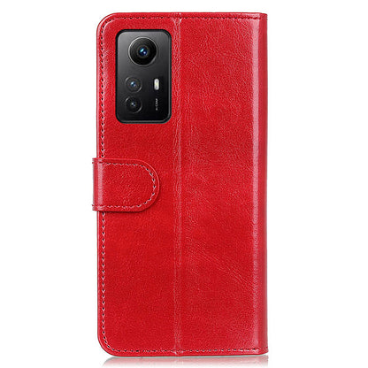 Flip Wallet Case for Xiaomi Redmi Note 12S 4G Crazy Horse Texture PU Leather Stand Phone Cover