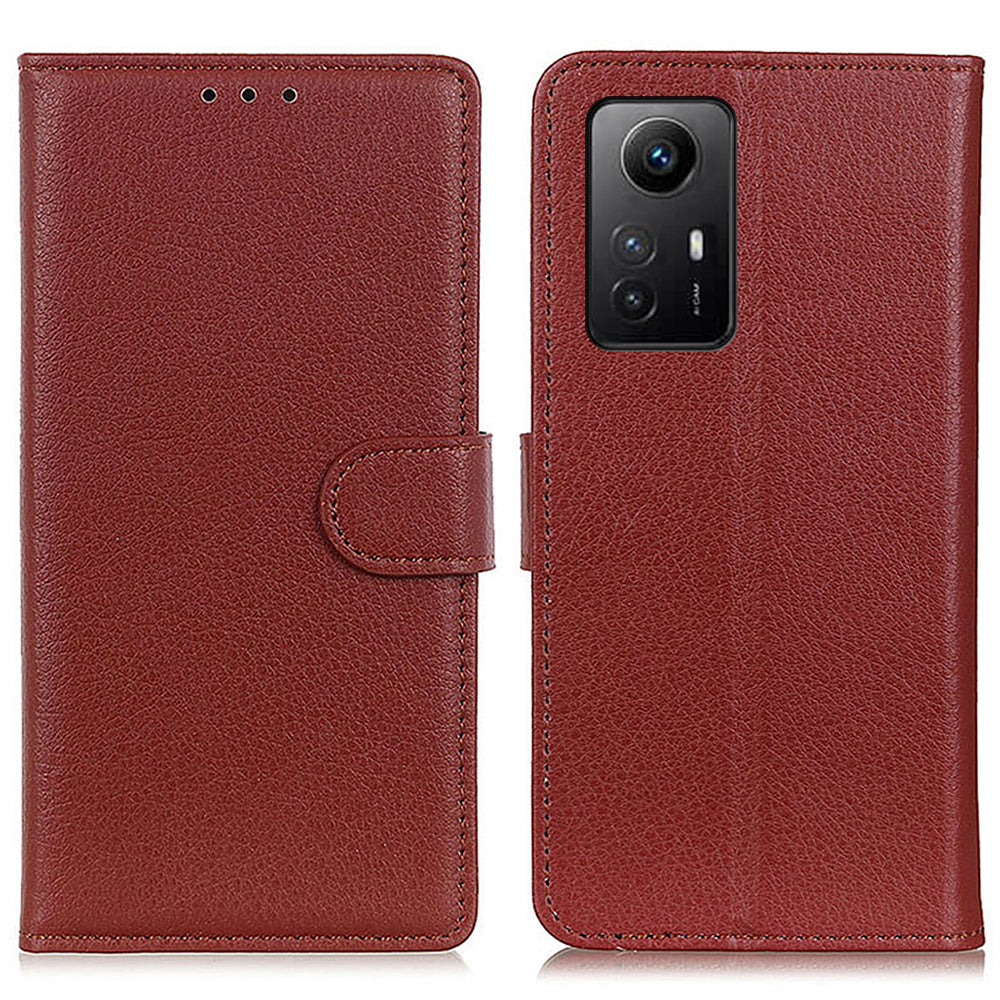 For Xiaomi Redmi Note 12S 4G Anti-scratch Litchi Texture Phone Case PU Leather Stand Wallet Shell