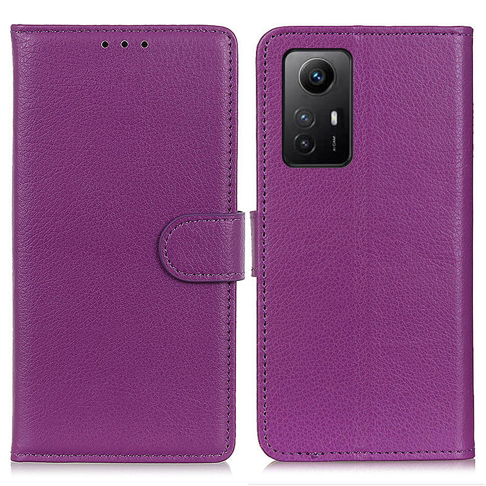For Xiaomi Redmi Note 12S 4G Anti-scratch Litchi Texture Phone Case PU Leather Stand Wallet Shell