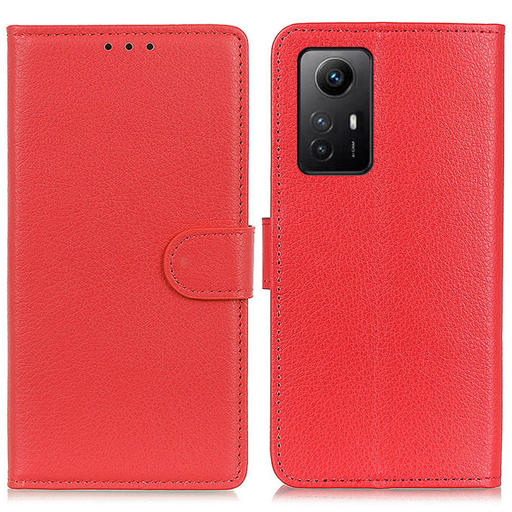 For Xiaomi Redmi Note 12S 4G Anti-scratch Litchi Texture Phone Case PU Leather Stand Wallet Shell