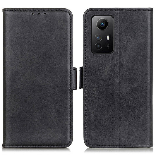 Anti-drop Cover for Xiaomi Redmi Note 12S 4G Phone Case Cowhide Texture PU Leather Wallet Stand Shell