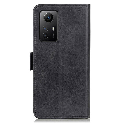 Anti-drop Cover for Xiaomi Redmi Note 12S 4G Phone Case Cowhide Texture PU Leather Wallet Stand Shell