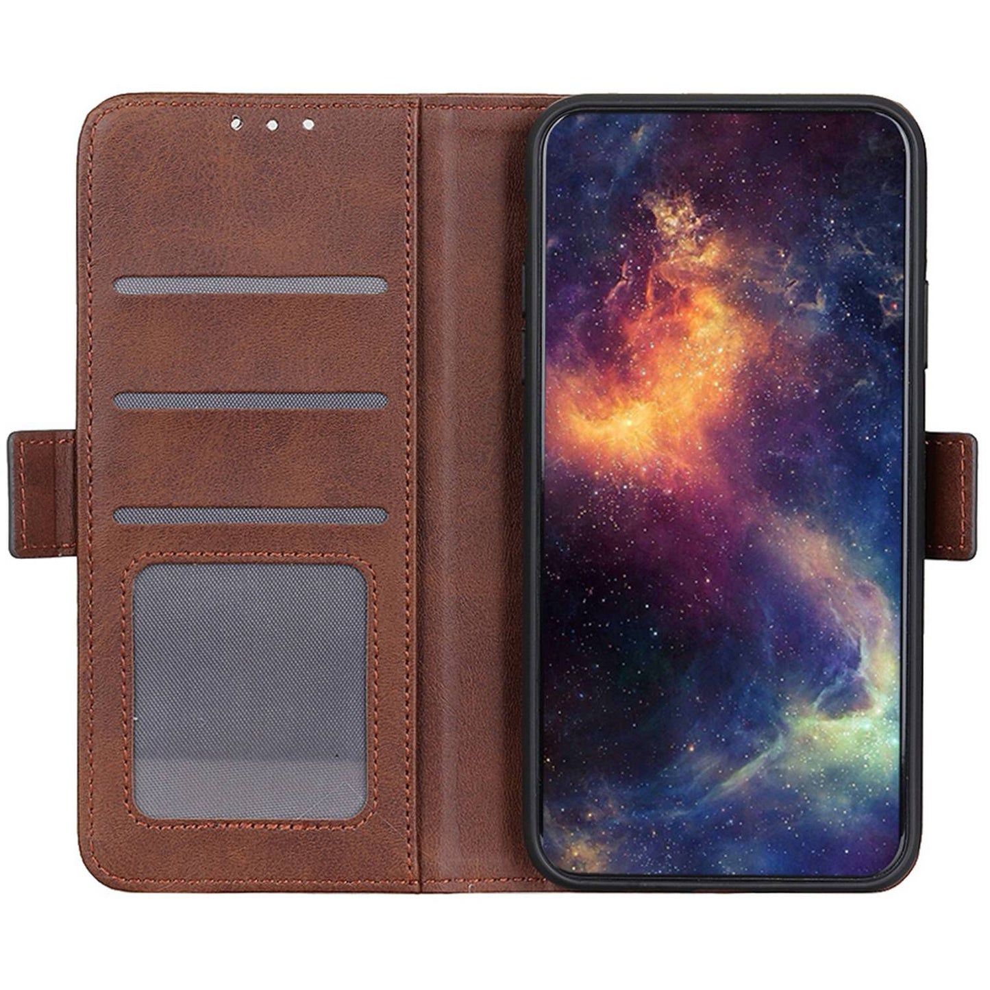 Anti-drop Cover for Xiaomi Redmi Note 12S 4G Phone Case Cowhide Texture PU Leather Wallet Stand Shell