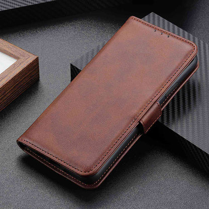 Anti-drop Cover for Xiaomi Redmi Note 12S 4G Phone Case Cowhide Texture PU Leather Wallet Stand Shell