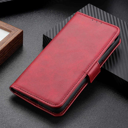 Anti-drop Cover for Xiaomi Redmi Note 12S 4G Phone Case Cowhide Texture PU Leather Wallet Stand Shell