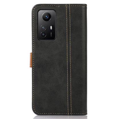 PU Leather Shell for Xiaomi Redmi Note 12S 4G Calf Texture Wallet Phone Case Flip Stand Cover