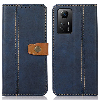 PU Leather Shell for Xiaomi Redmi Note 12S 4G Calf Texture Wallet Phone Case Flip Stand Cover