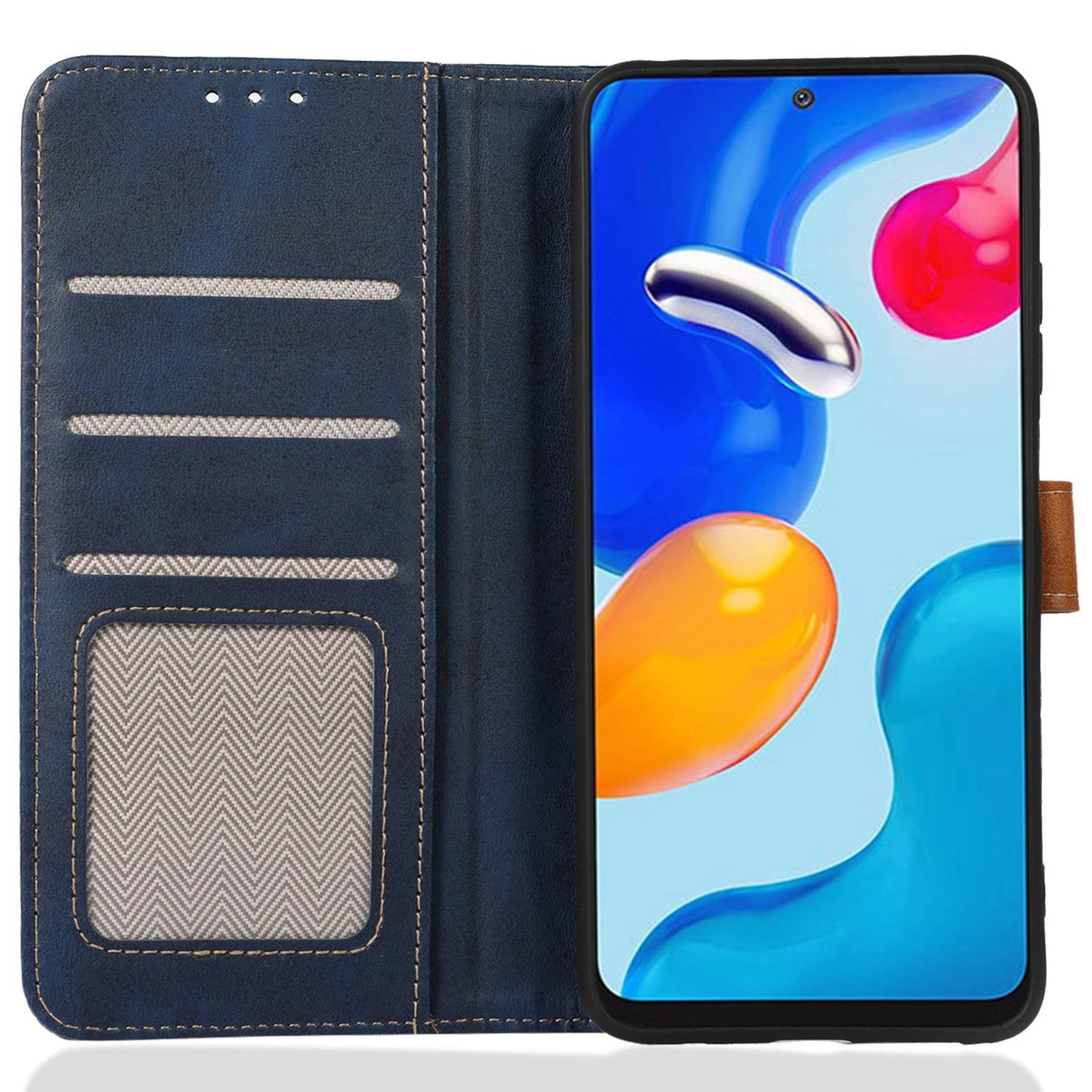 PU Leather Shell for Xiaomi Redmi Note 12S 4G Calf Texture Wallet Phone Case Flip Stand Cover
