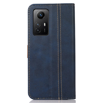 PU Leather Shell for Xiaomi Redmi Note 12S 4G Calf Texture Wallet Phone Case Flip Stand Cover