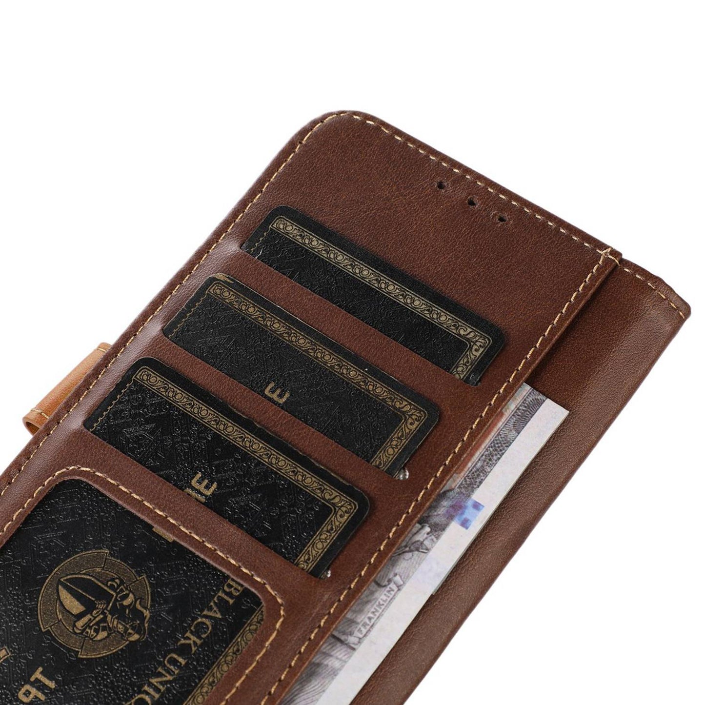 PU Leather Shell for Xiaomi Redmi Note 12S 4G Calf Texture Wallet Phone Case Flip Stand Cover