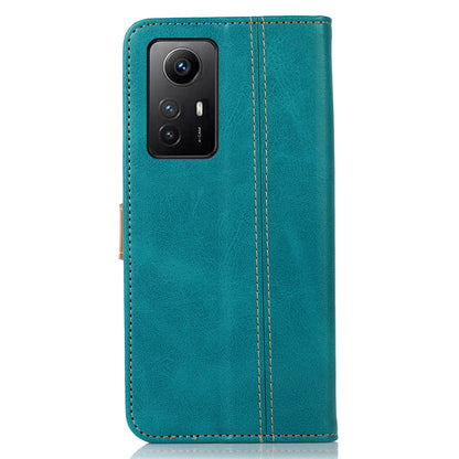 PU Leather Shell for Xiaomi Redmi Note 12S 4G Calf Texture Wallet Phone Case Flip Stand Cover