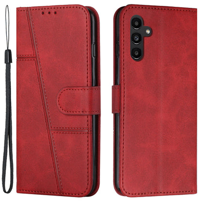 For Samsung Galaxy M14 5G PU Leather Smartphone Case Magnetic Clasp Cell Phone Wallet Stand Cover