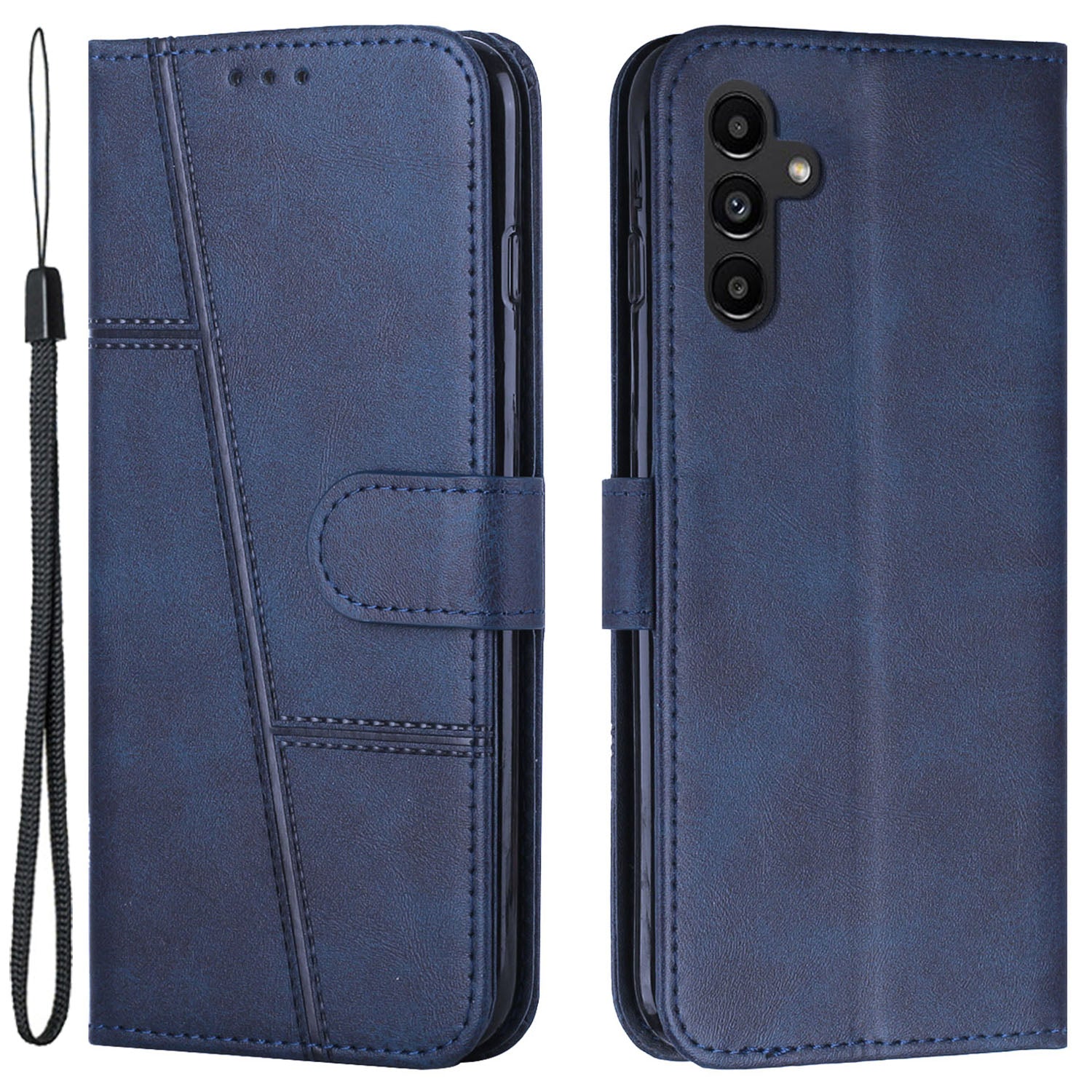For Samsung Galaxy M14 5G PU Leather Smartphone Case Magnetic Clasp Cell Phone Wallet Stand Cover