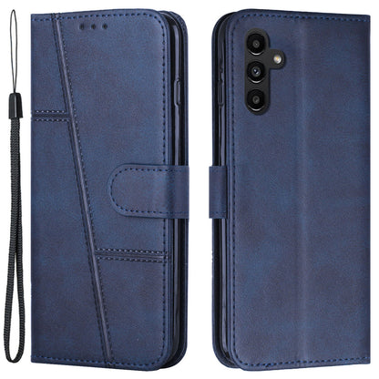 For Samsung Galaxy M14 5G PU Leather Smartphone Case Magnetic Clasp Cell Phone Wallet Stand Cover