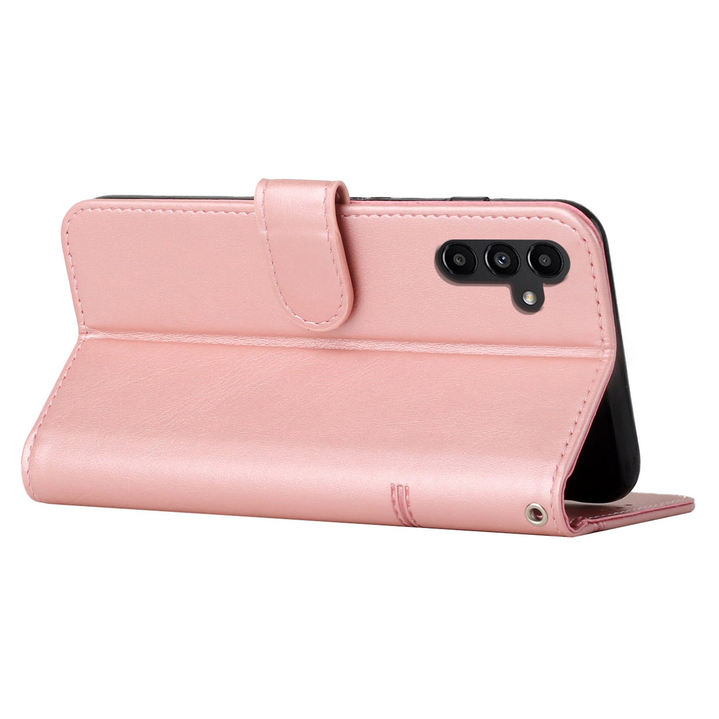 For Samsung Galaxy M14 5G PU Leather Smartphone Case Magnetic Clasp Cell Phone Wallet Stand Cover