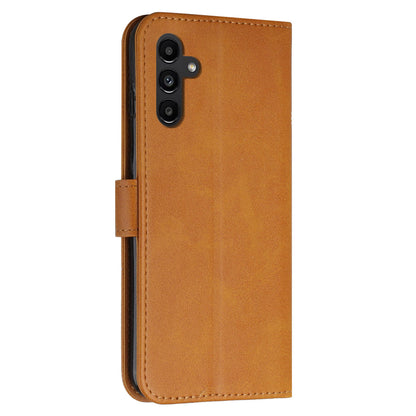 For Samsung Galaxy M14 5G PU Leather Smartphone Case Magnetic Clasp Cell Phone Wallet Stand Cover