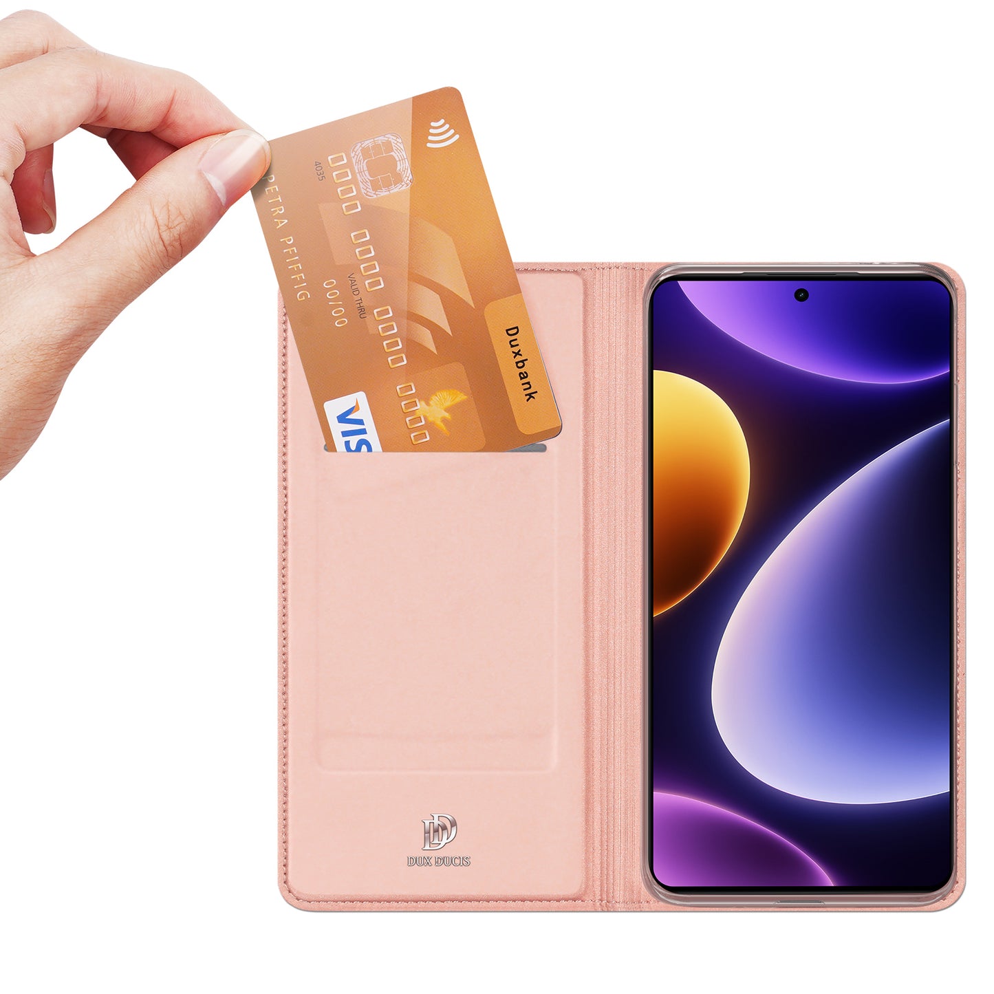 DUX DUCIS Skin Pro Series PU Leather Flip Case for Xiaomi Poco F5 5G / Redmi Note 12 Turbo , Stand Card Slot Phone Cover