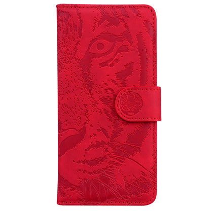 For Nokia C32 Anti-Scratch Stand Phone Cover Supporting Stand Shell Tiger Imprinted PU Leather Phone Case
