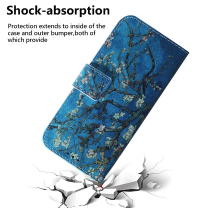 For Nokia C32 PU Leather Phone Case Stand Pattern Printing Wallet Cover