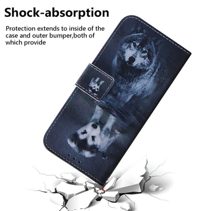 For Nokia C32 PU Leather Phone Case Stand Pattern Printing Wallet Cover