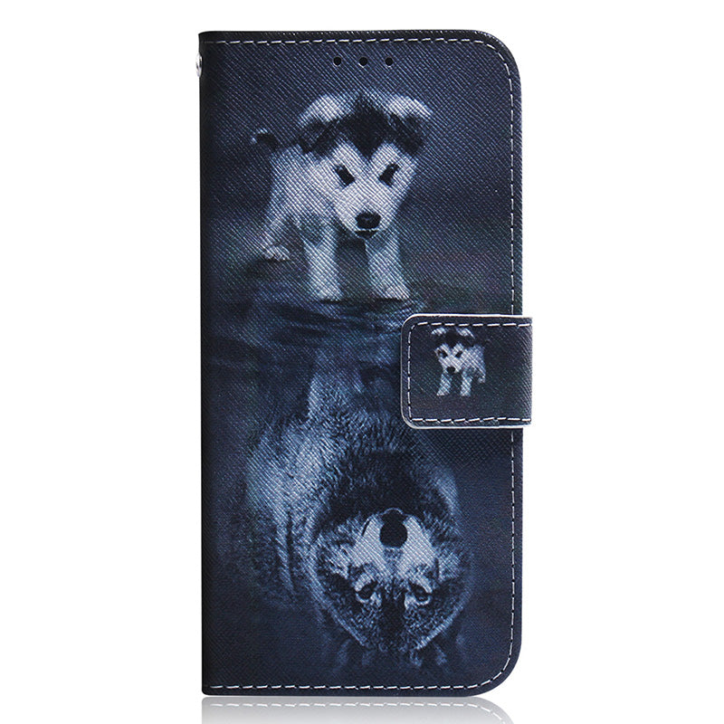 For Nokia C32 PU Leather Phone Case Stand Pattern Printing Wallet Cover
