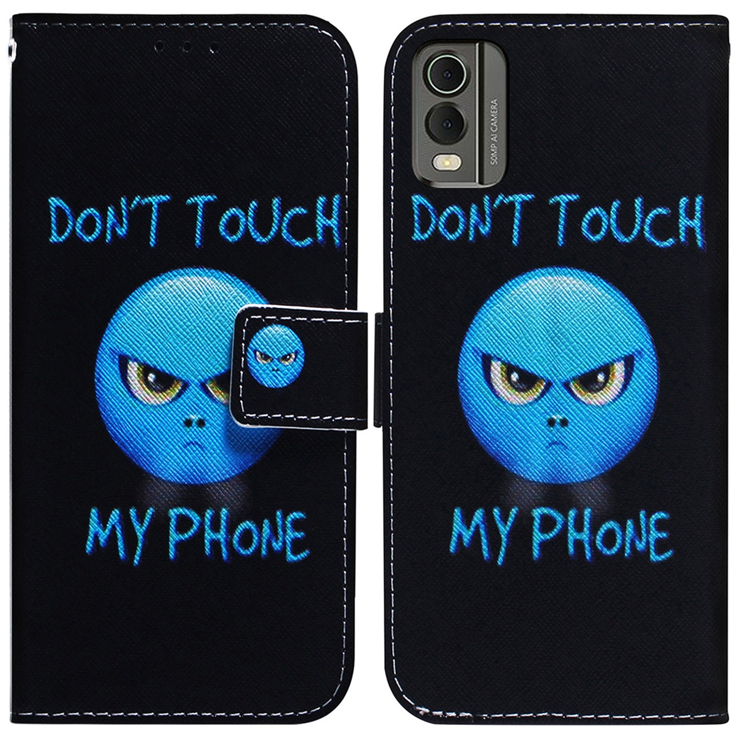 For Nokia C32 PU Leather Phone Case Stand Pattern Printing Wallet Cover