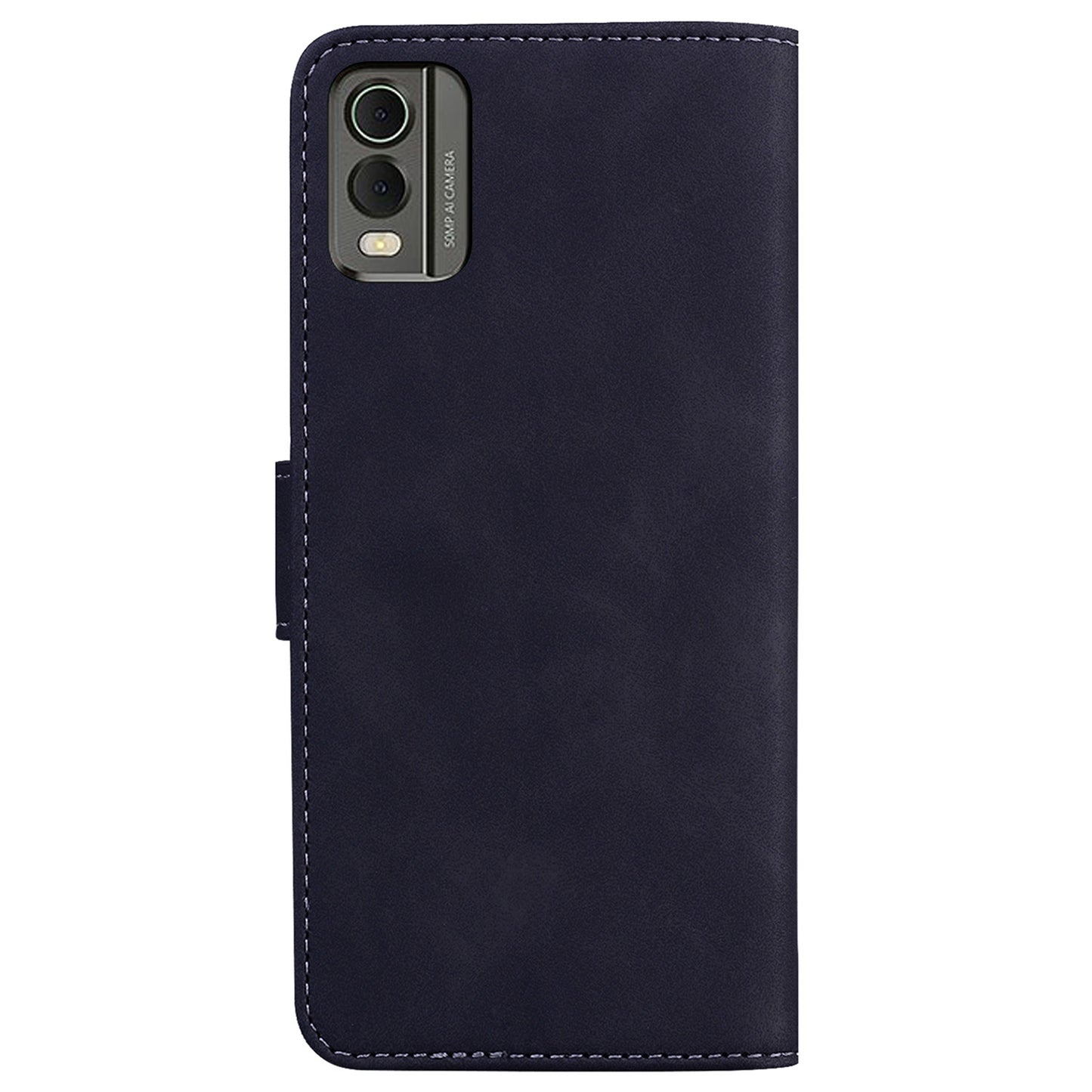 Wallet Case for Nokia C32 PU Leather Butterfly Printing Stand Flip Phone Cover