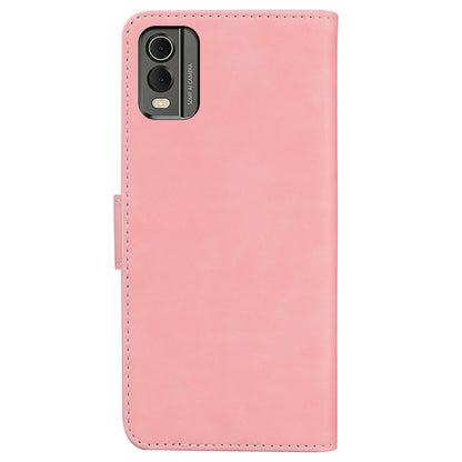 For Nokia C32 PU Leather Flip Cover Solid Color Stand Wallet Phone Case