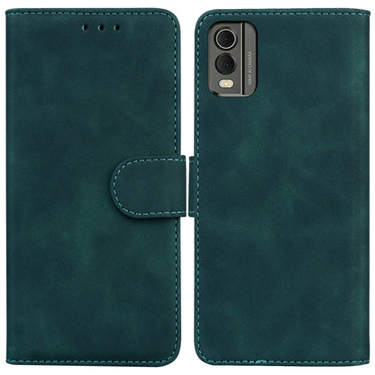 For Nokia C32 PU Leather Flip Cover Solid Color Stand Wallet Phone Case