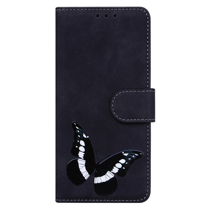 For Tecno Spark 10 Pro Phone Case Stand Wallet Butterfly Printing Skin-touch Leather Phone Cover