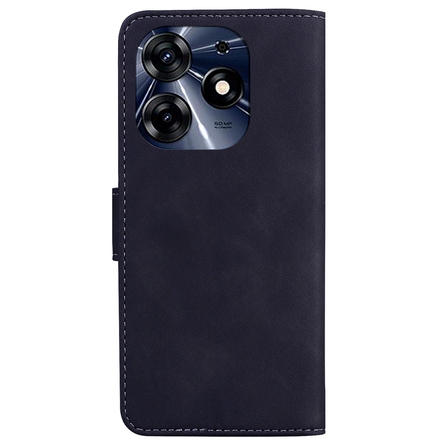 For Tecno Spark 10 Pro Phone Case Stand Wallet Butterfly Printing Skin-touch Leather Phone Cover