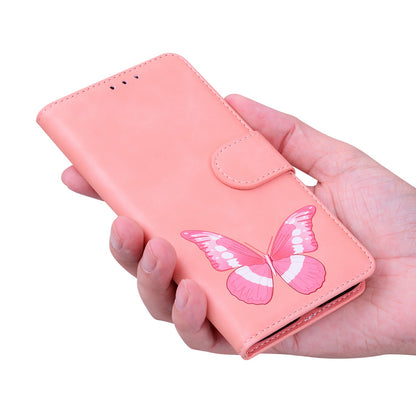 For Tecno Spark 10 Pro Phone Case Stand Wallet Butterfly Printing Skin-touch Leather Phone Cover