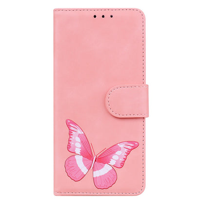 For Tecno Spark 10 Pro Phone Case Stand Wallet Butterfly Printing Skin-touch Leather Phone Cover