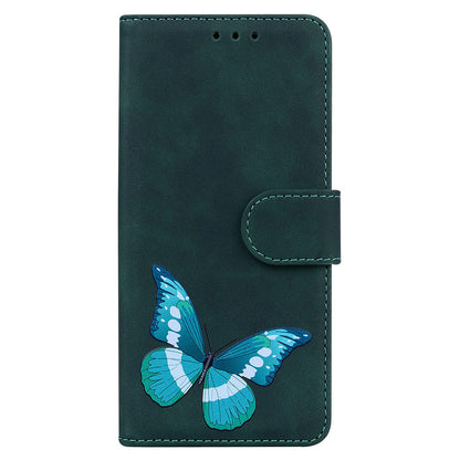 For Tecno Spark 10 Pro Phone Case Stand Wallet Butterfly Printing Skin-touch Leather Phone Cover