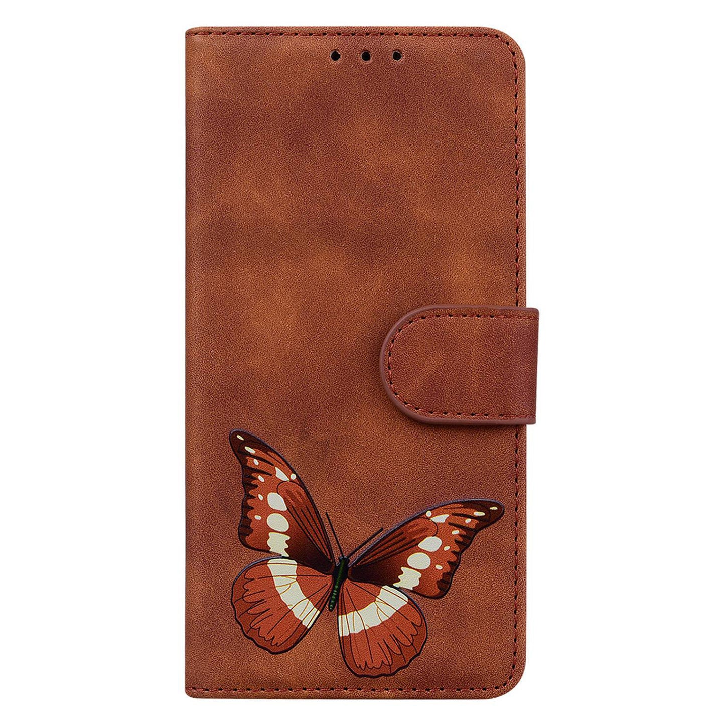 For Tecno Spark 10 Pro Phone Case Stand Wallet Butterfly Printing Skin-touch Leather Phone Cover