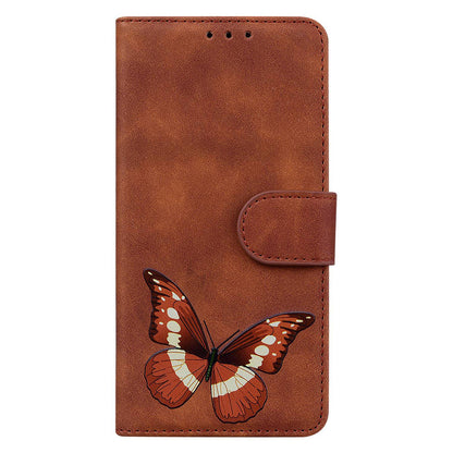 For Tecno Spark 10 Pro Phone Case Stand Wallet Butterfly Printing Skin-touch Leather Phone Cover