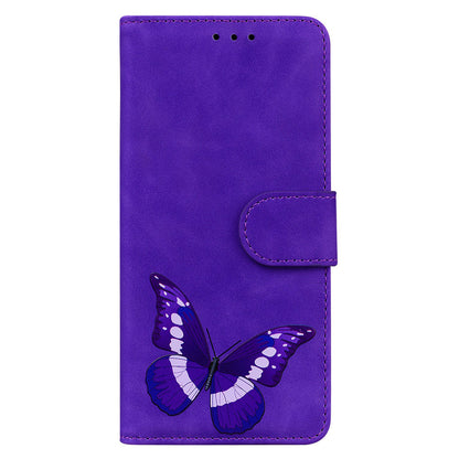 For Tecno Spark 10 Pro Phone Case Stand Wallet Butterfly Printing Skin-touch Leather Phone Cover