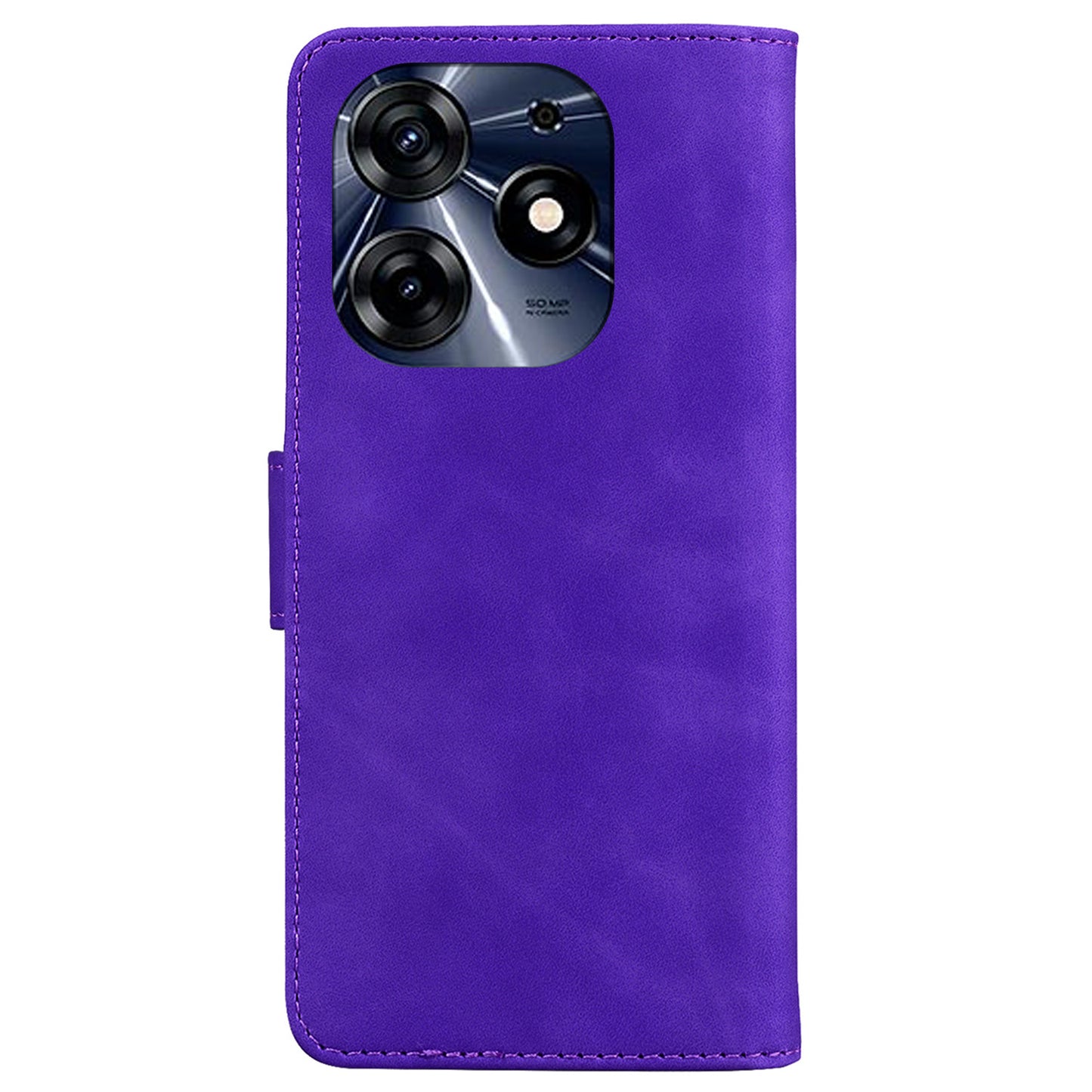 For Tecno Spark 10 Pro Phone Case Stand Wallet Butterfly Printing Skin-touch Leather Phone Cover