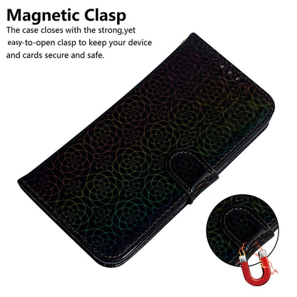 For Tecno Spark 10 Pro PU Leather Wallet Case Dazzling Flower Pattern Stand Protective Phone Cover