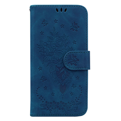 For Tecno Camon 20 Pro 4G PU Leather Stand Wallet Shell Rose Butterfly Imprinted Phone Case