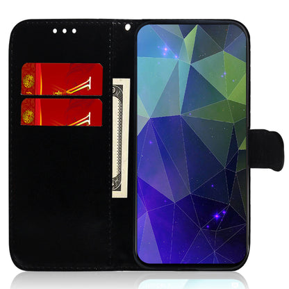Mirror-Like Surface Phone Case for Nokia C22 , PU Leather Wallet Stand Protective Phone Cover