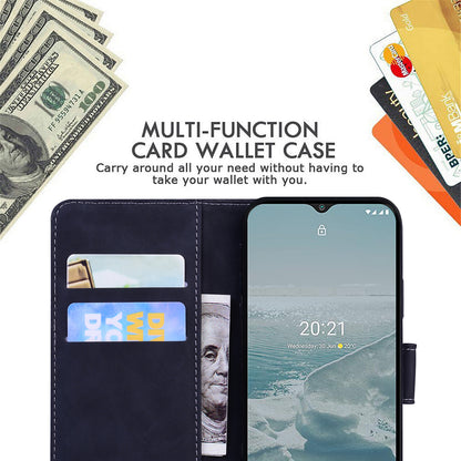 Skin-touch PU Leather Case for Nokia C22 Butterfly Printing Wallet Phone Stand Cover