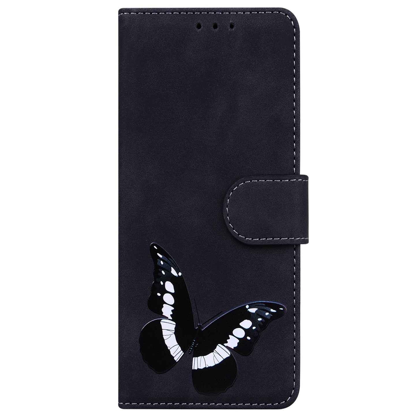 Skin-touch PU Leather Case for Nokia C22 Butterfly Printing Wallet Phone Stand Cover